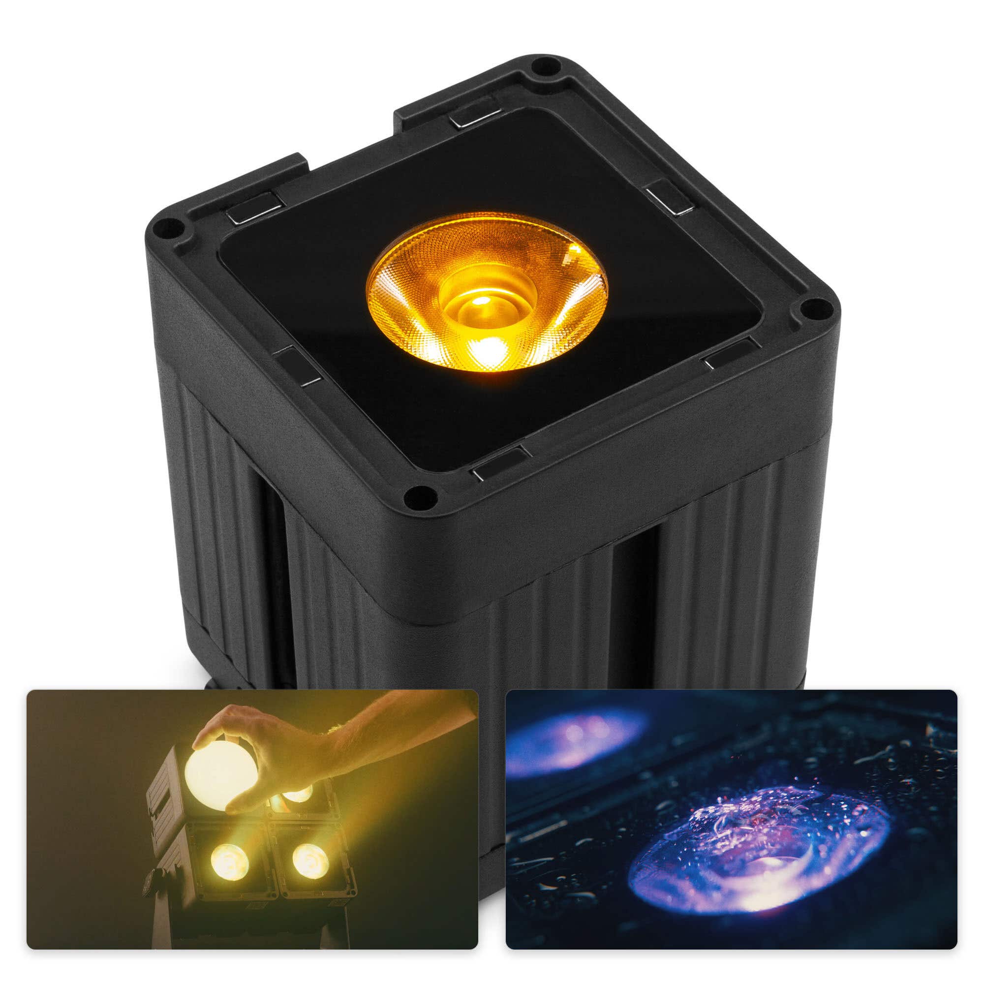 BeamZ Pro KUBE20BK Uplight Akku In/Outdoor - Schwarz