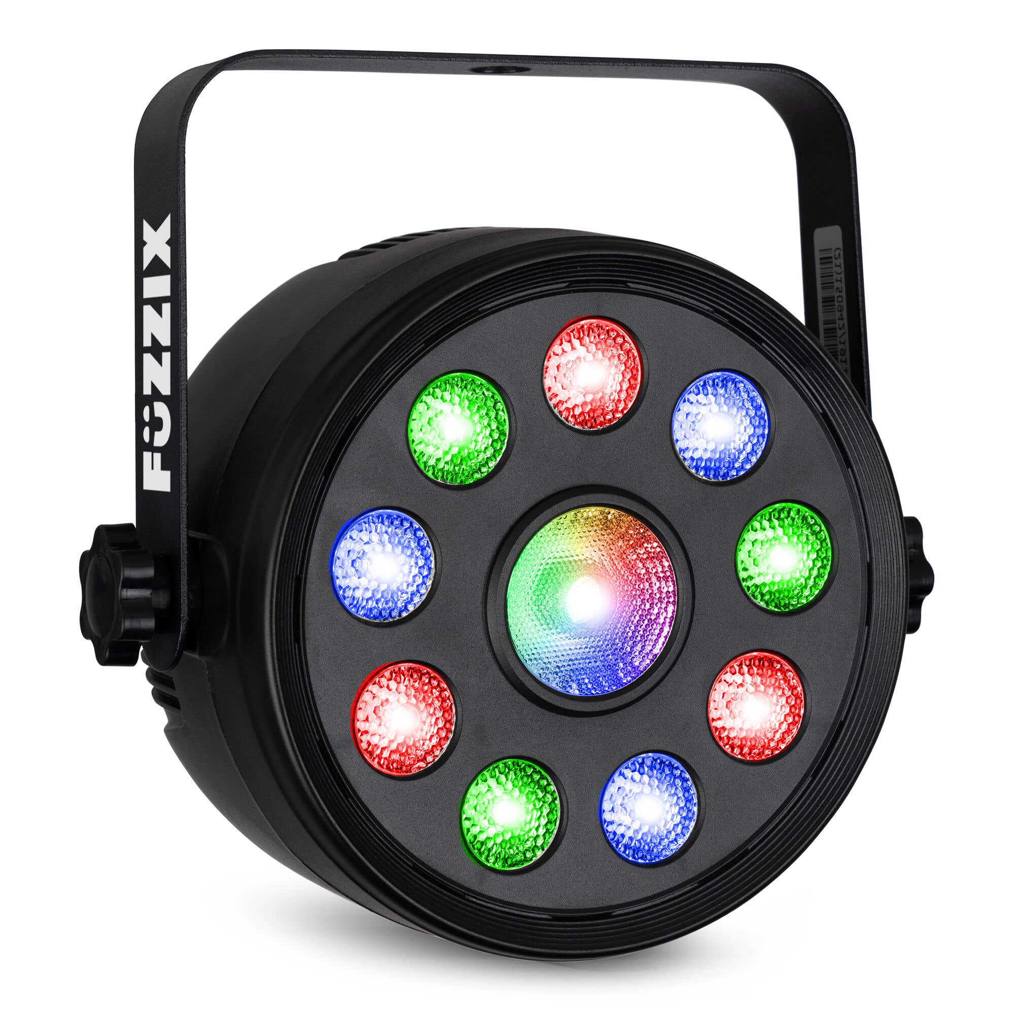Fuzzix PLF15 Party-LED-Par mit 9x 2W-LEDs und 6W-Zentral-LED – RGB – inkl. Fernbedienung