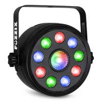 Fuzzix PLF15 Party-LED-Par mit 9x 2W-LEDs und 6W-Zentral-LED – RGB – inkl. Fernbedienung