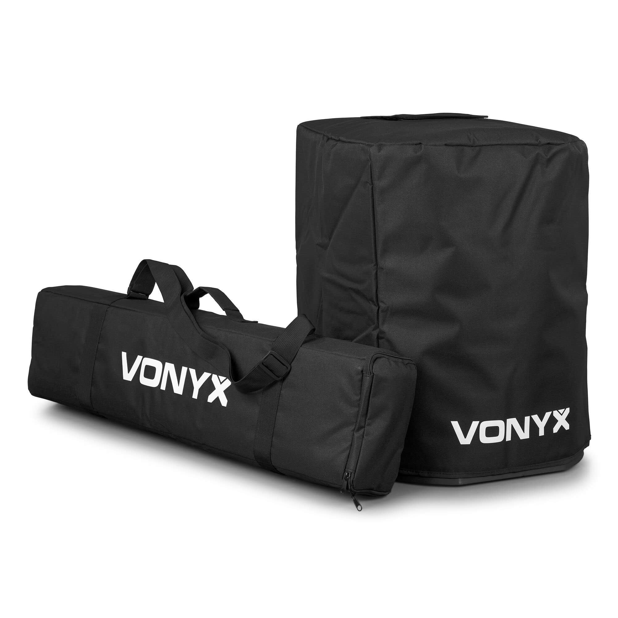 Vonyx Lautsprecher Schutzhüllen-Set für VX822 Aktive Säulenlautsprecher - Schwarz