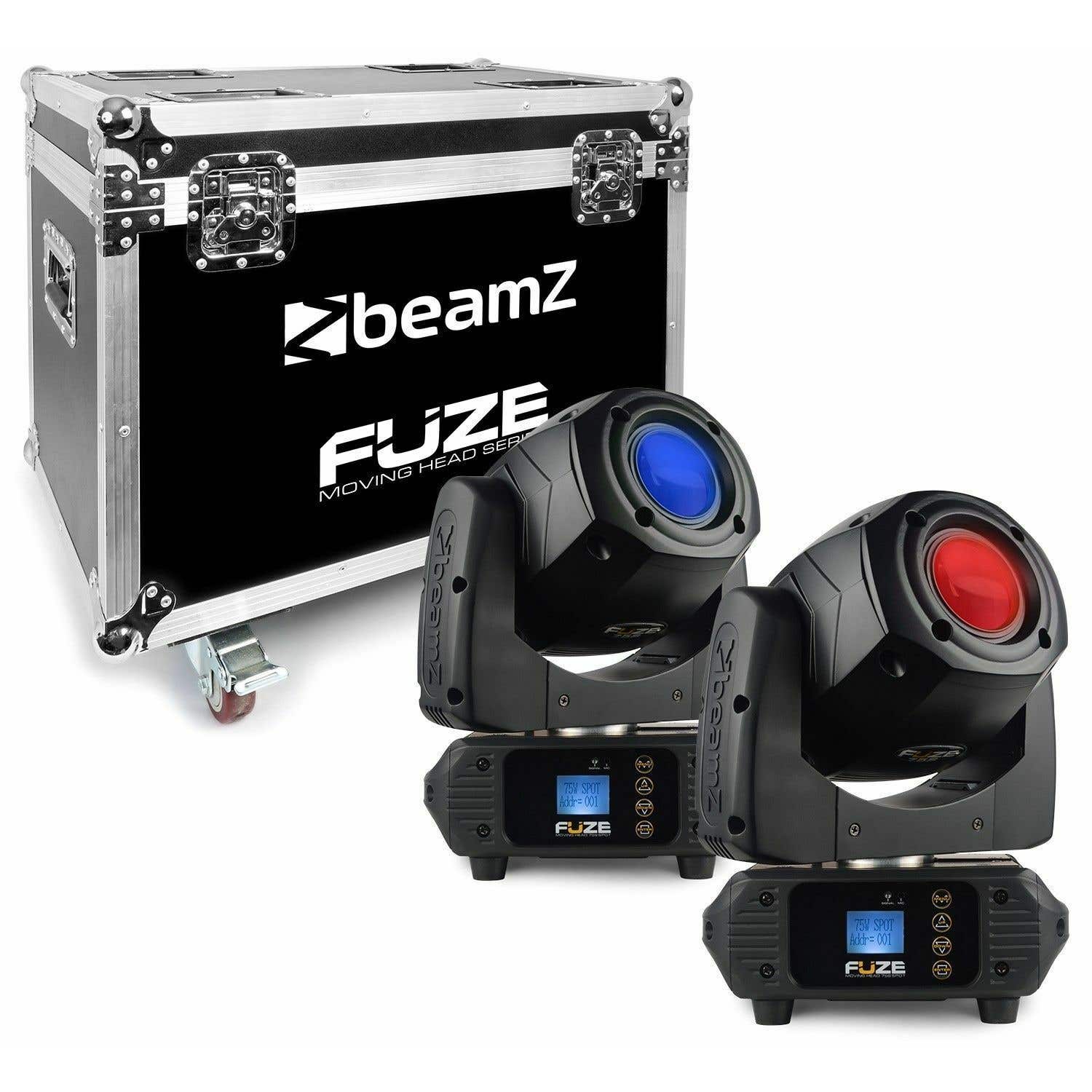 BeamZ FUZE75S Spot Set mit 2 Moving Heads im Flightcase