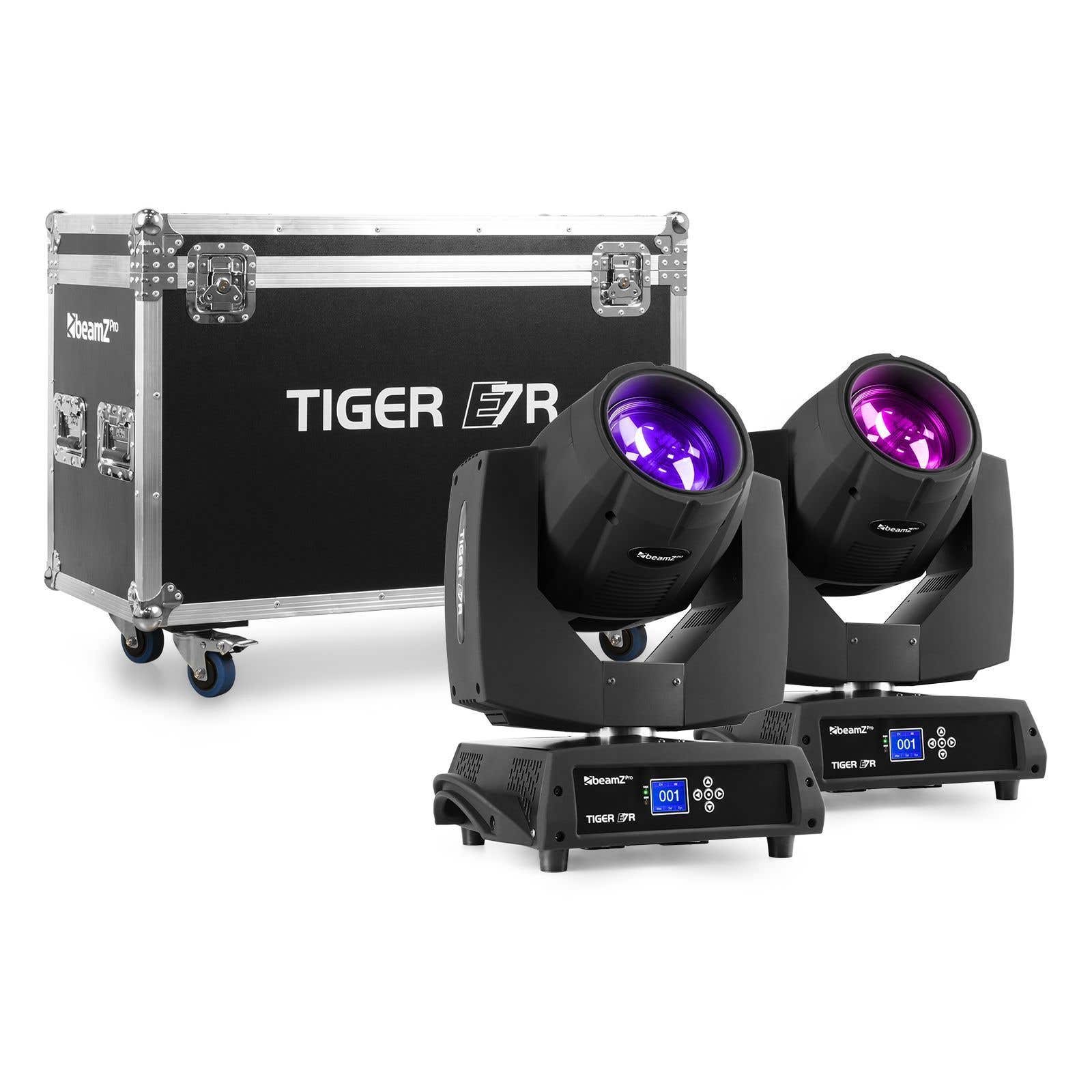 BeamZ Professional 2x Tiger E 7R MKIII Moving Head im Flightcase