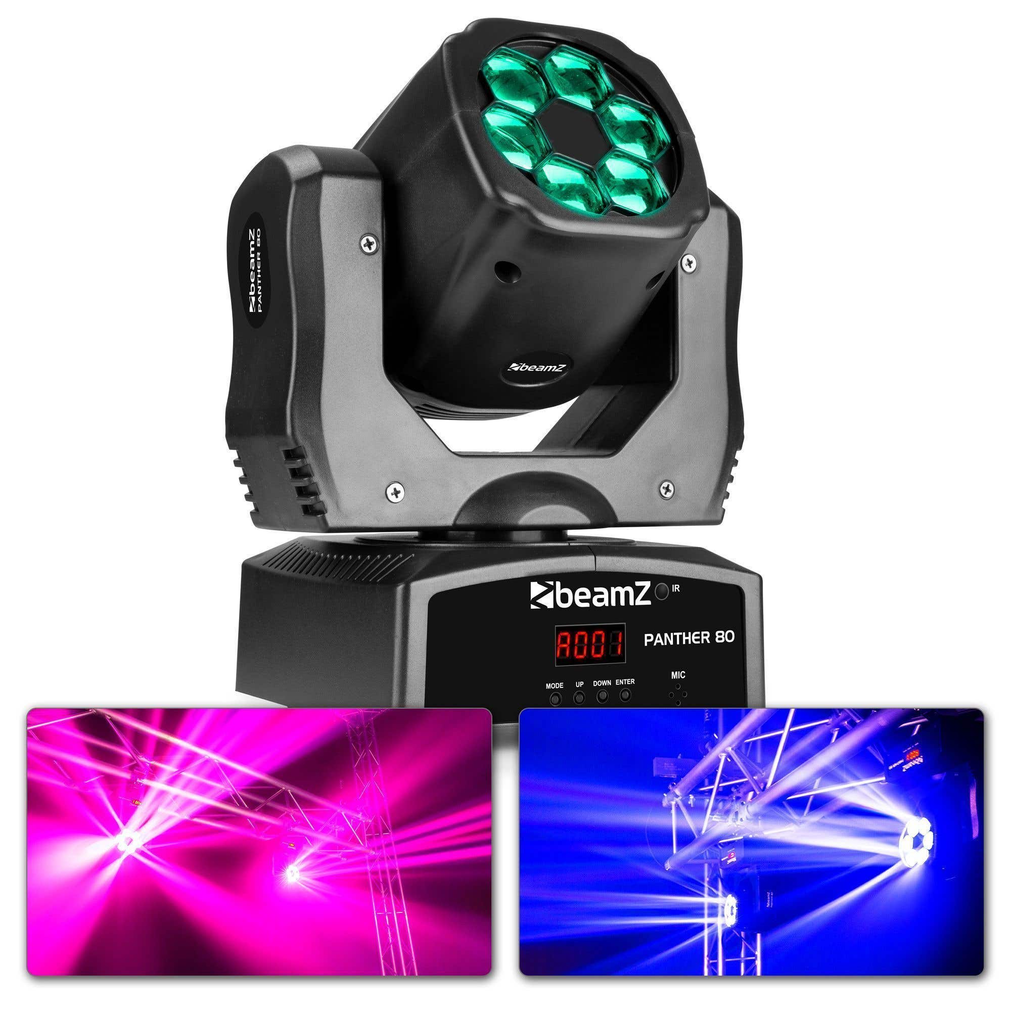 B-Ware - BeamZ Panther 80 LED Moving Head mit rotierenden Linsen