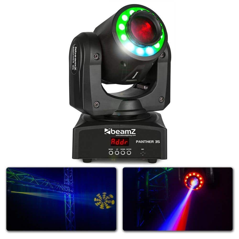 B-Ware - BeamZ Panther 35 Moving Head mit LED-Ring und 35 W LED