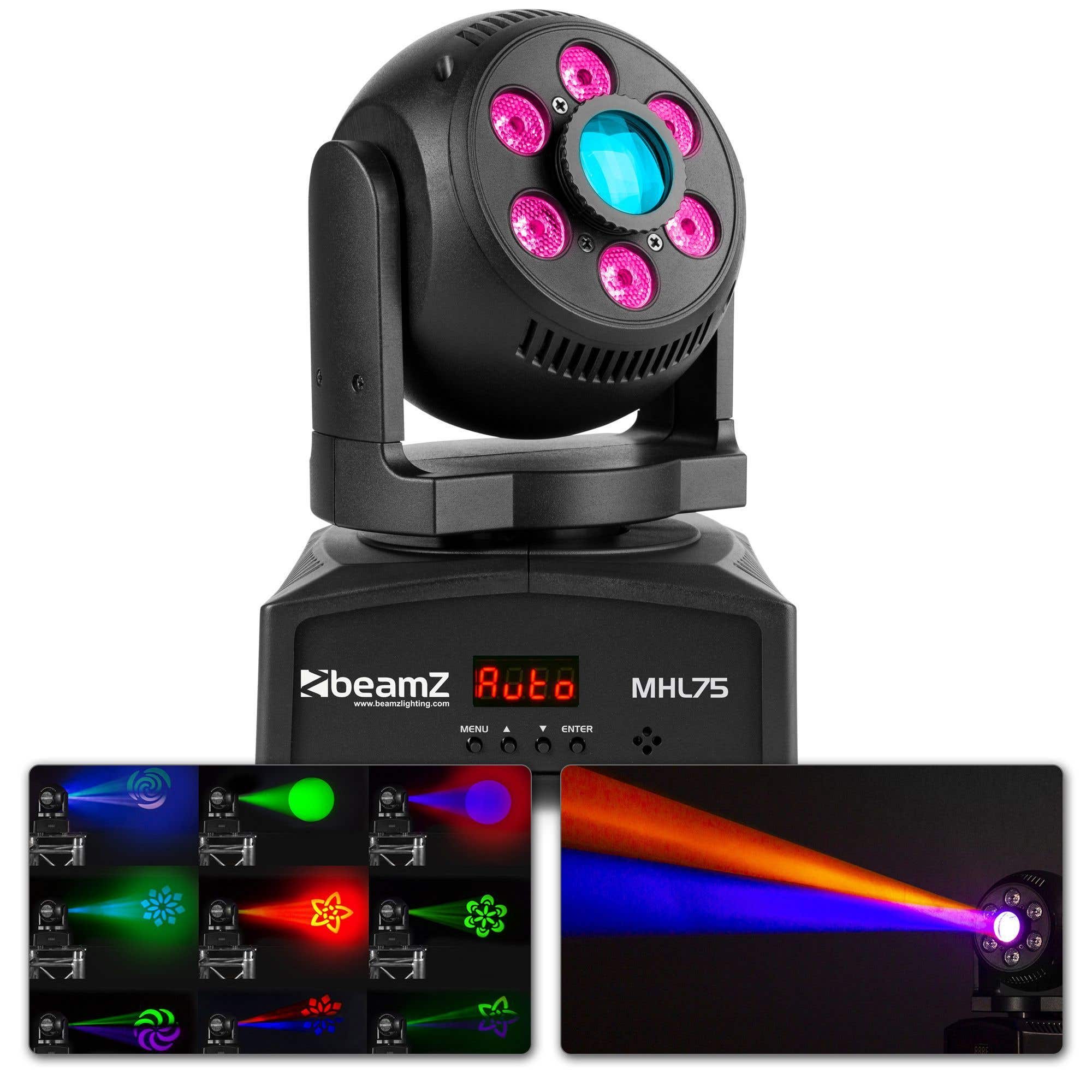 BeamZ MHL75 Hybrid LED Moving Head - Spot (30W) / Wash (6x 8W)