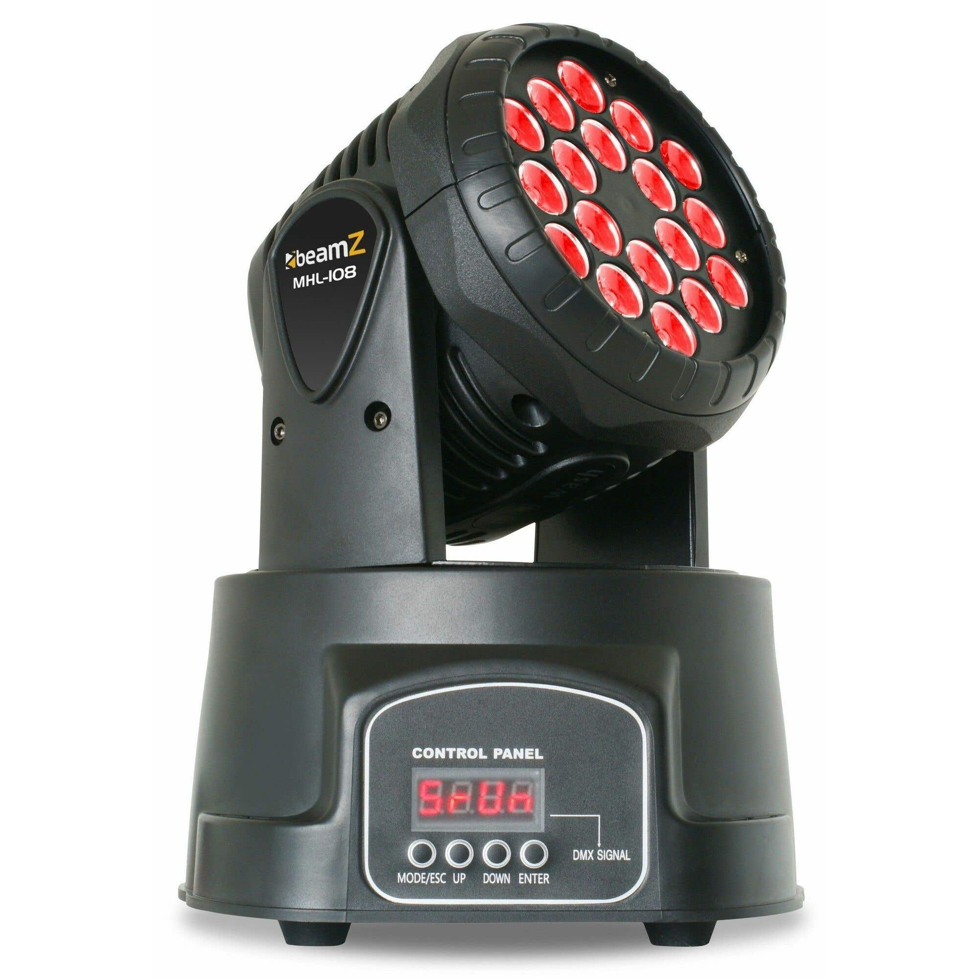 BeamZ MHL108MK2 Kompakter Moving Head 18x 3 W RGB LEDs
