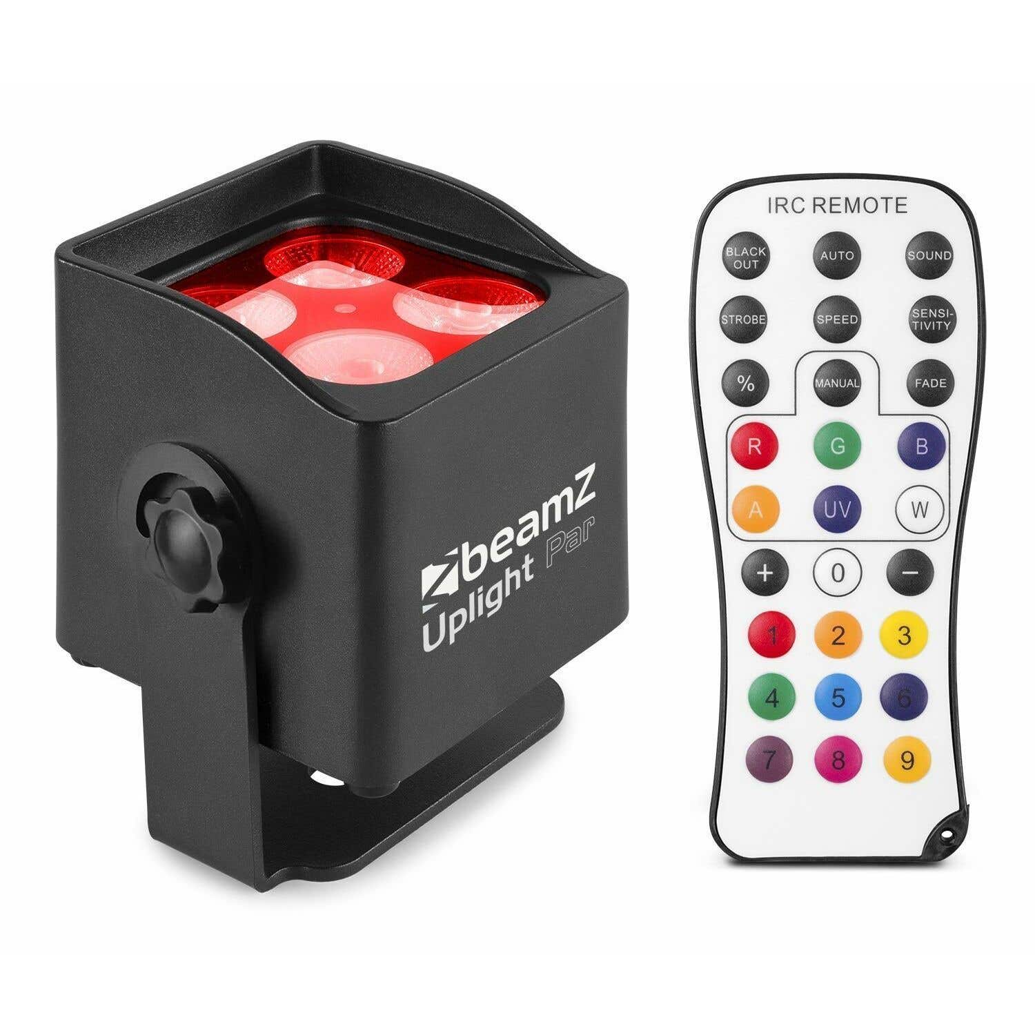 B-Ware - BeamZ BBP44 kompaktes Akku-Uplight RGBW LED Strahler 25h Akkulaufzeit, Outdoor IP65 mit Fernbedienung