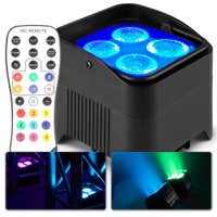 BeamZ BBP94W Akku Uplight mit 4x 12 W LEDs und drahtlosem DMX