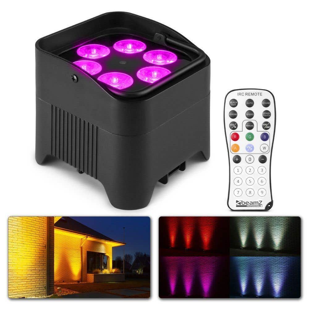 BeamZ BBP96S Akku Uplight mit 6x 12 W LEDs WDMX