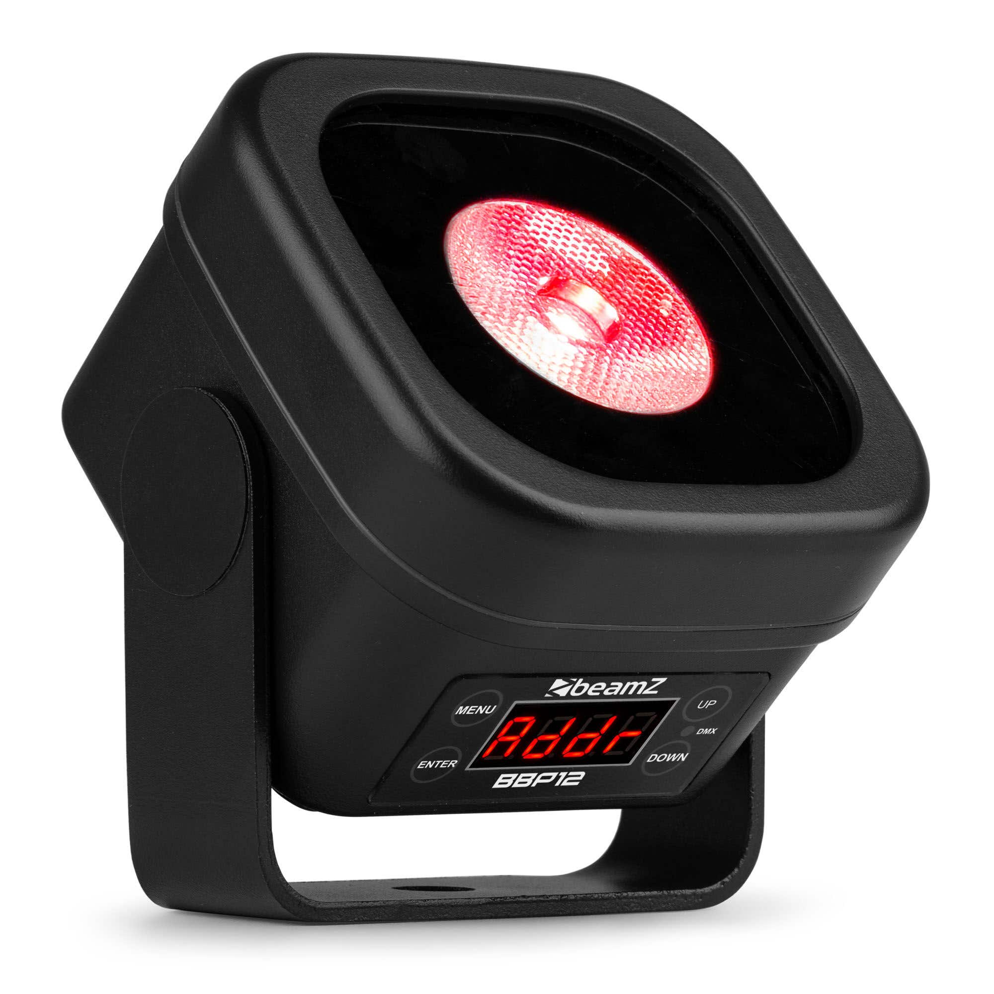 B-Ware - BeamZ BBP12 Akku Uplight Mini - 12W RGBAL LED - IP65 wasserdicht - WDMX - Inkl. Fernbedienung