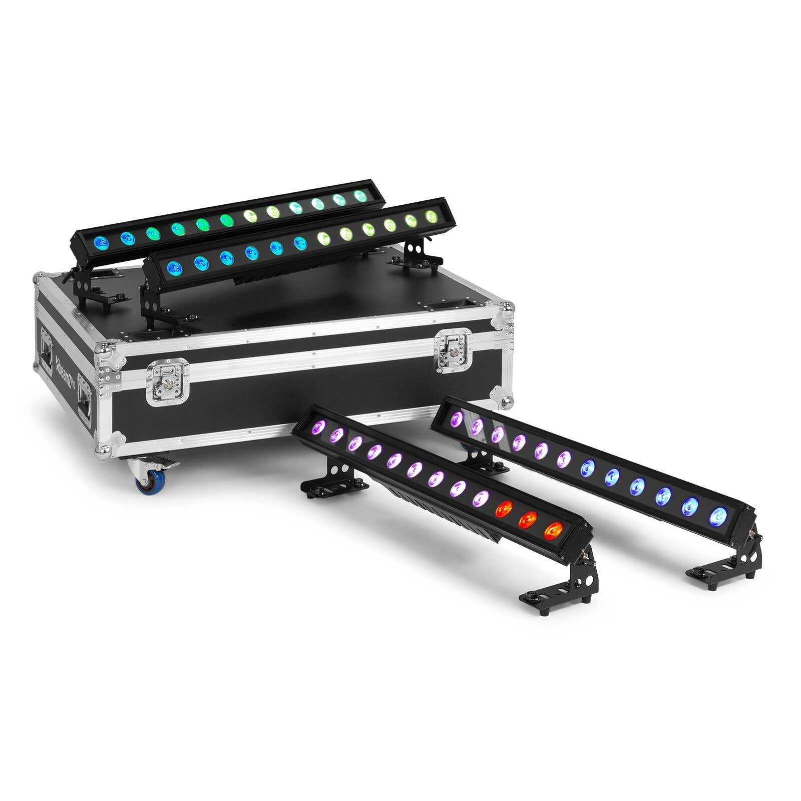 BeamZ Pro LCB1215IP LED Bars 4er Set im Flightcase - 12x 15W 6-in-1 LEDs - IP65