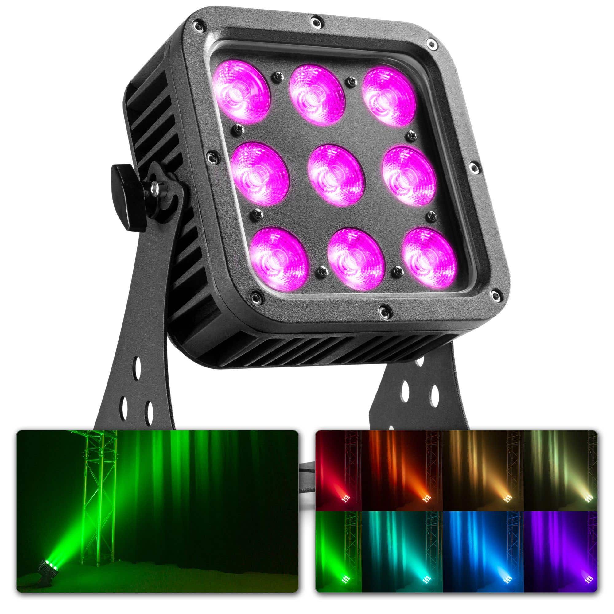 BeamZ StarColor72 LED-Außenstrahler - 9x 8W RGBW
