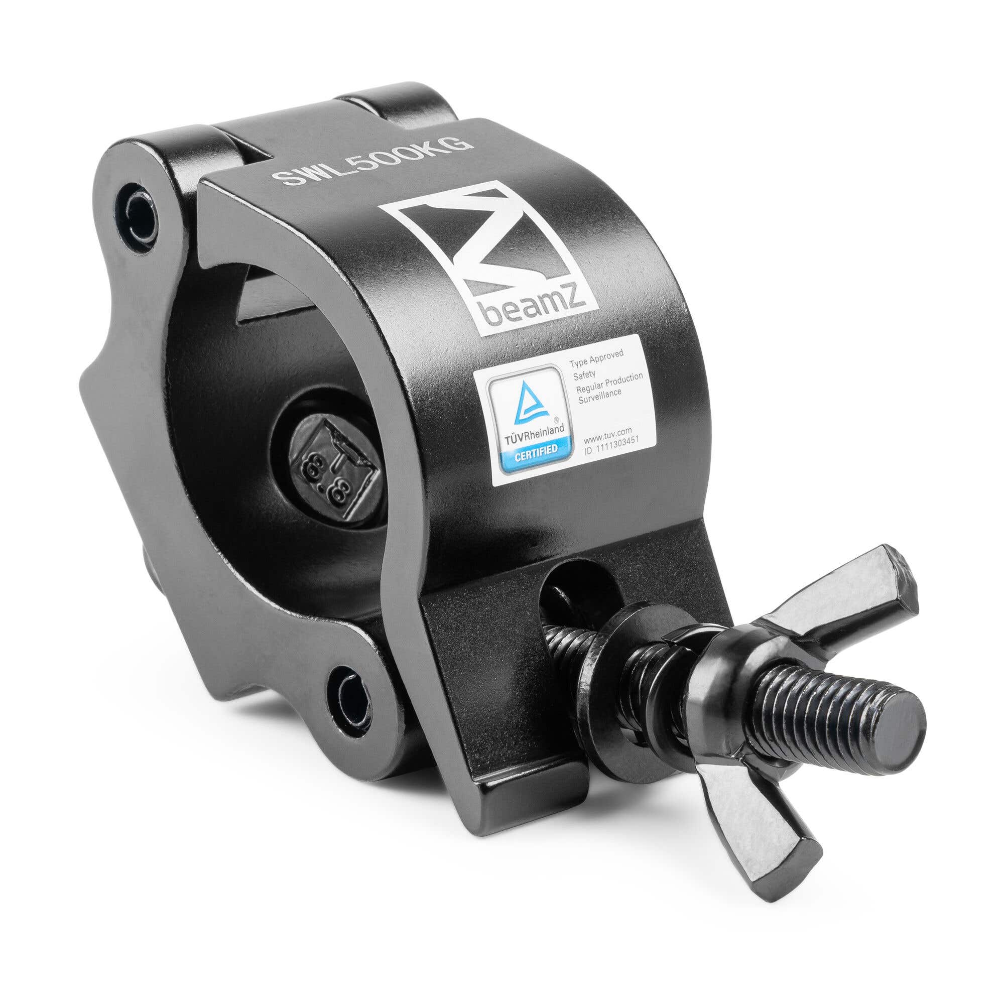 BeamZ BC50-500 Half Coupler Slimline - 500 kg Tragfähigkeit - Schwarz