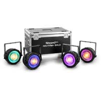 BeamZ Pro Neutron-Bold TM Hybrid LED Fixture Set - 4x & Flightcase - RGBWA - WW Amber - IP65 - 400W