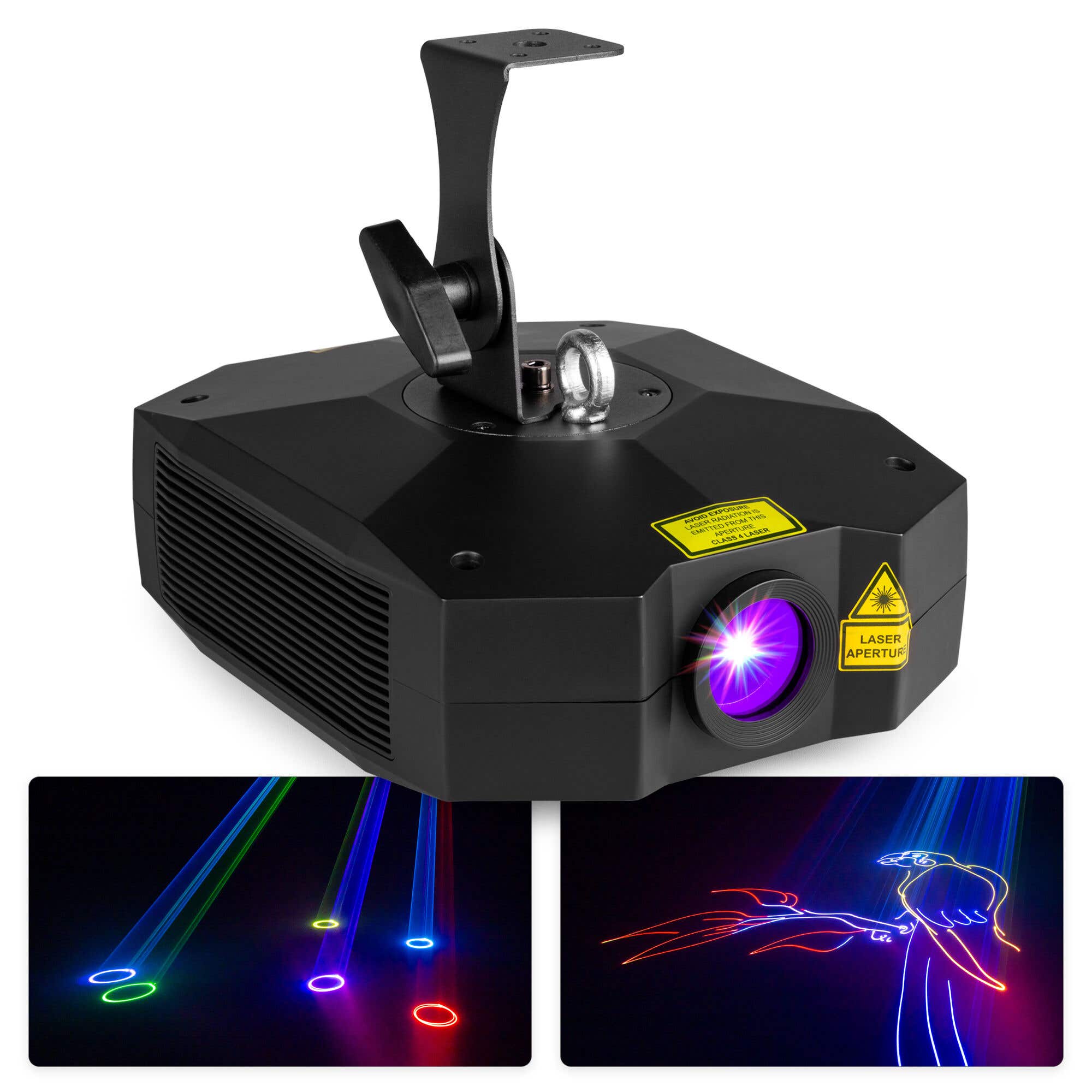 B-Ware - BeamZ Leda RGB Animations Laser - 100 Animationen - 1,2W RGB Laser
