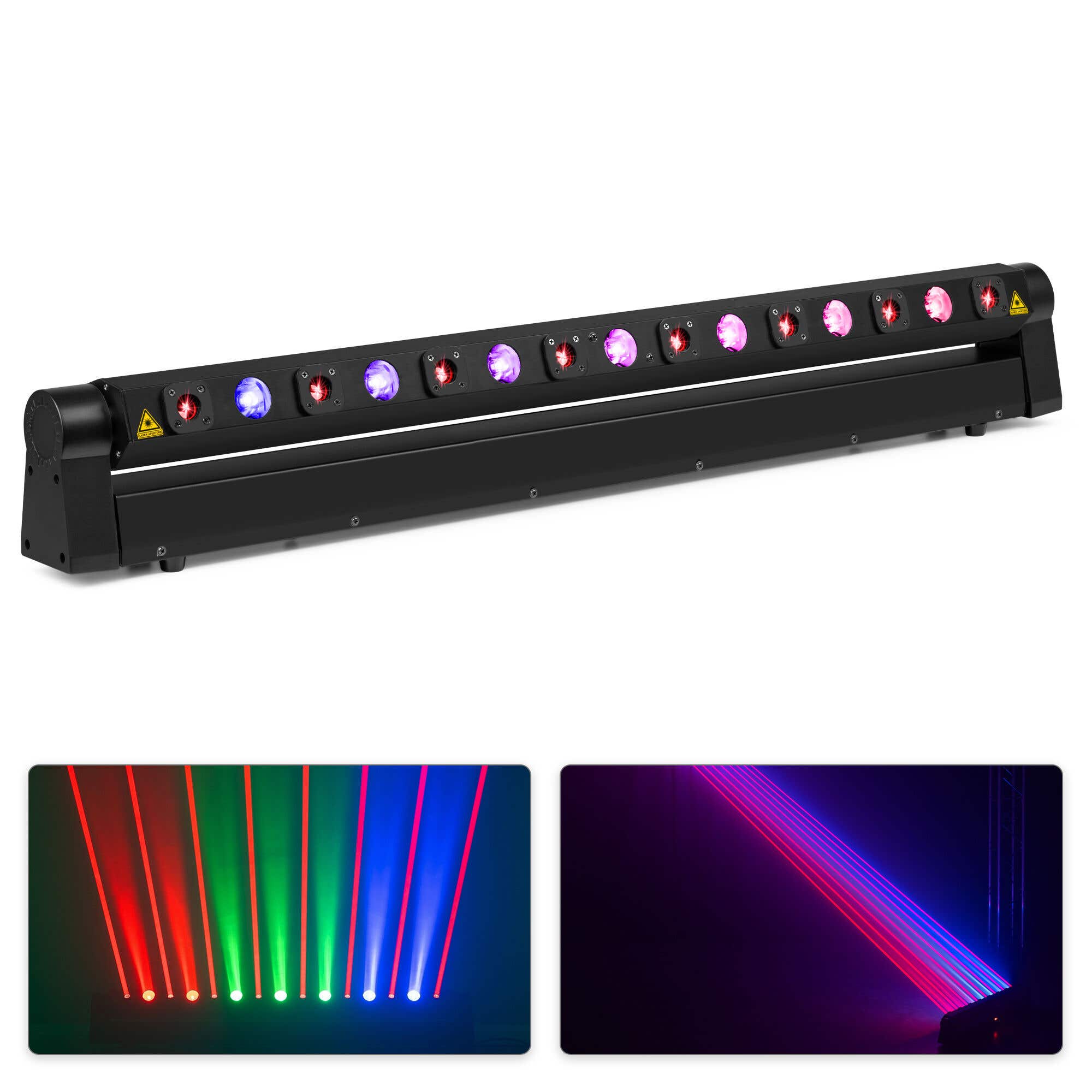 B-Ware - BeamZ Hyaden Moving Bar mit 7 LED und 8 Laser Beam