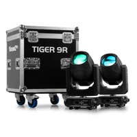 BeamZ Tiger 9R Moving Head Set – 260W, 1° Beam, 2 Stück mit Flightcase