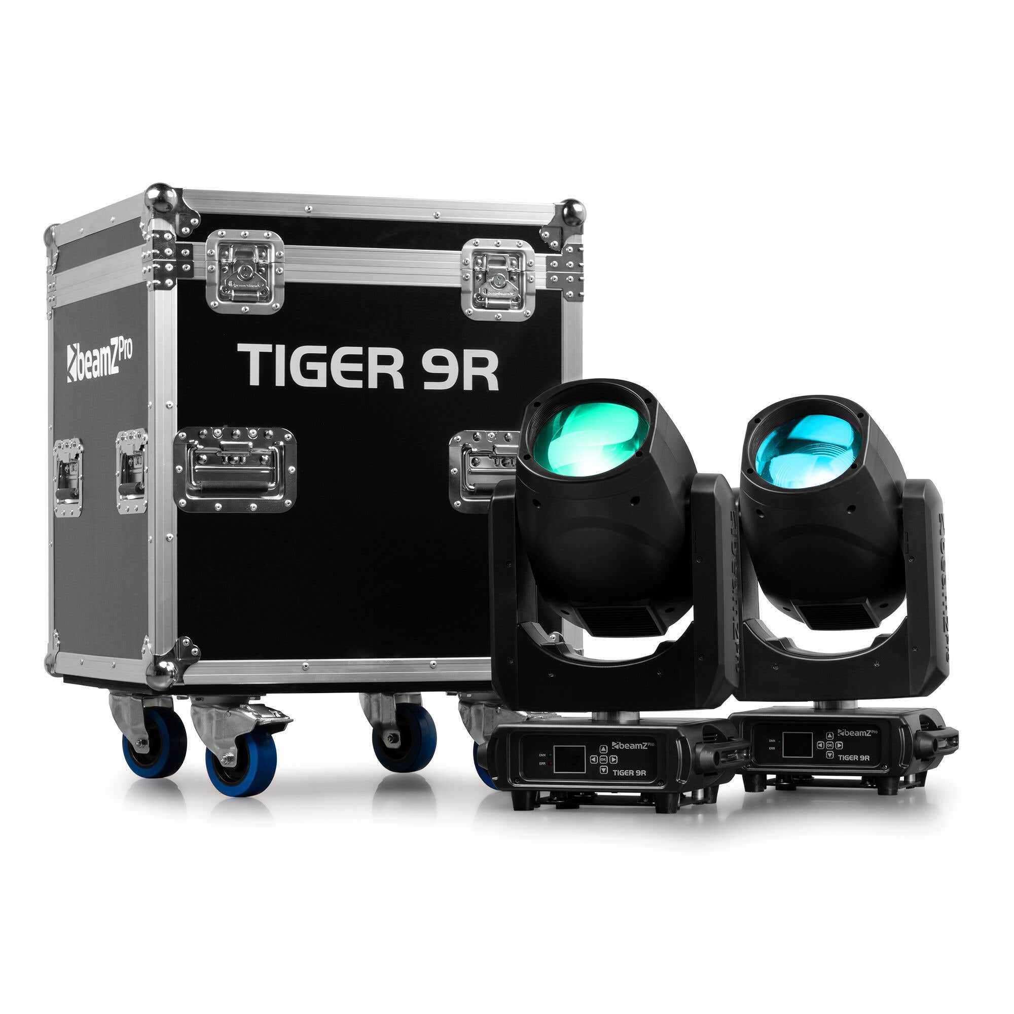 B-Ware - BeamZ Tiger 9R Moving Head Set – 260W, 1° Beam, 2 Stück mit Flightcase