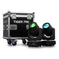 BeamZ Tiger 7RC Moving Head 2er Set – 230 Watt, 1° Beam, inkl. Flightcase