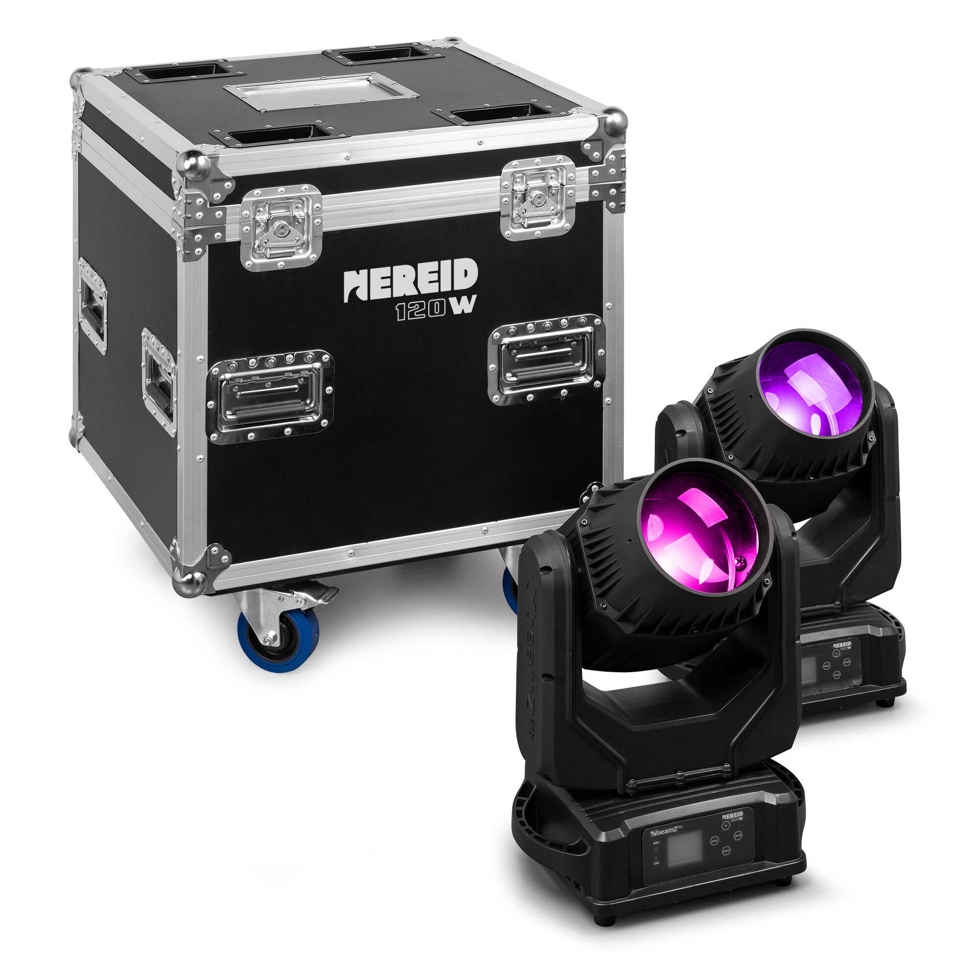 BeamZ Professional Nereid120 wasserdichtes Moving-Head-Set mit 2 Stück im Flightcase