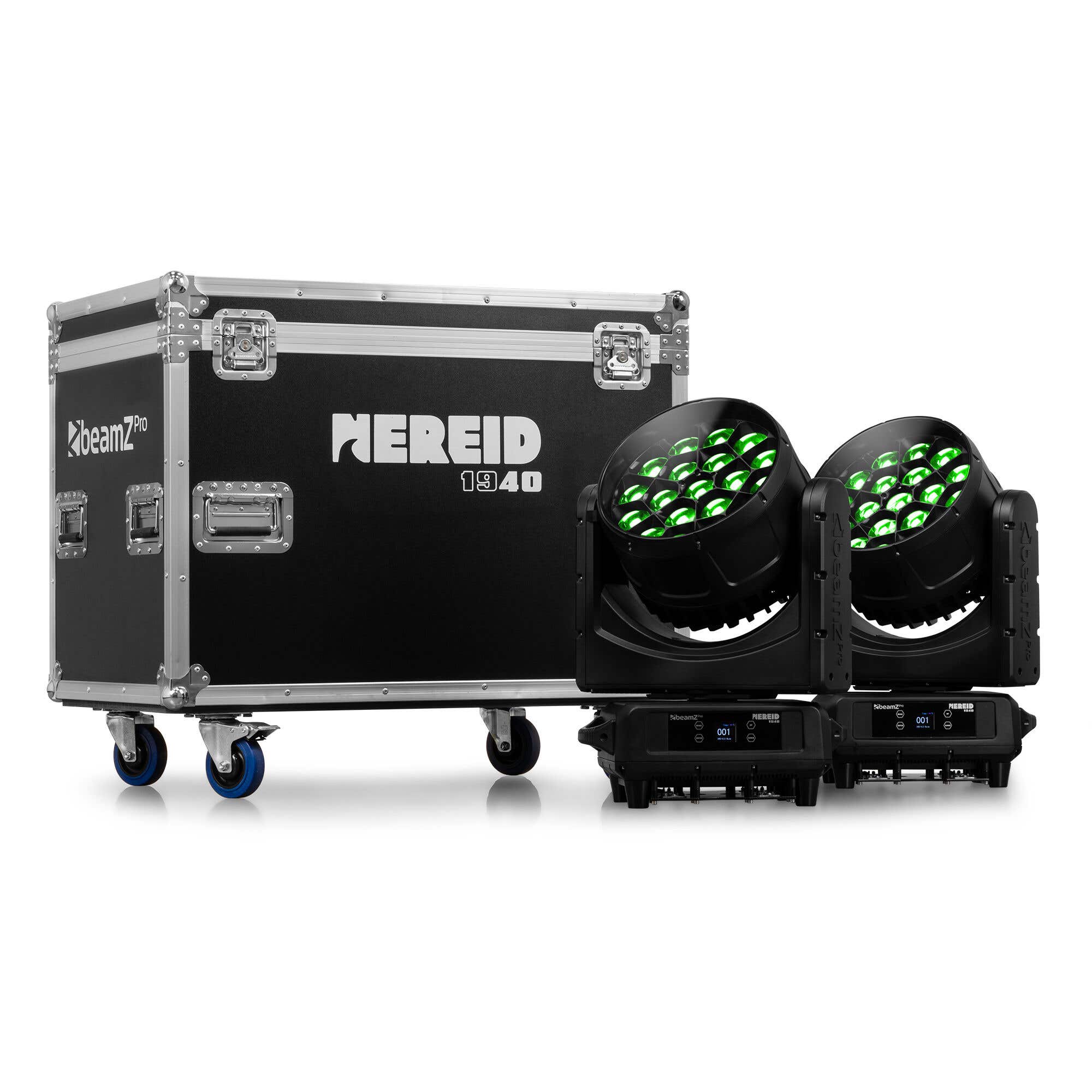 B-Ware - BeamZ Professional Nereid1940 Outdoor Moving Head 2er Set im Flightcase – RGBW – IP65