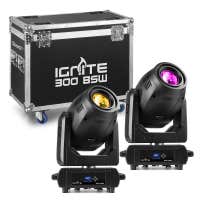 BeamZ IGNITE300LED - Set aus 2 LED-Moving Heads Hybrid (Beam, Spot und Wash) im Flightcase - 300W LED
