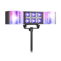 B-Ware - Fuzzix DerbyStar2 - Partybar mit Doppel-Derby - RGB-UV PAR - Stroboskop & Stativ