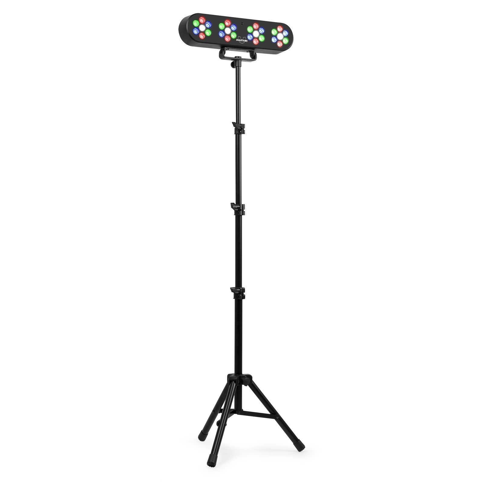 Fuzzix AllStar1 LED-Discolicht auf Stativ - 4 RGB-PAR-Scheinwerfer in einem - inkl. Fernbedienung