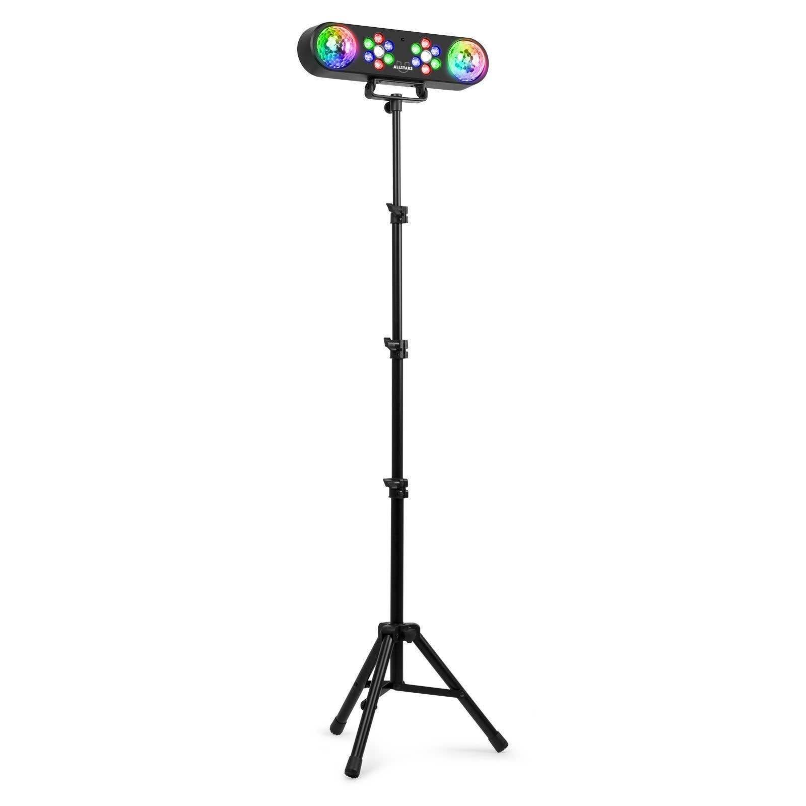 B-Ware - Fuzzix AllStar2 LED-Discolicht auf Stativ - 2 PAR-Scheinwerfer + 2 Jelly Balls - Inkl. Fernbedienung