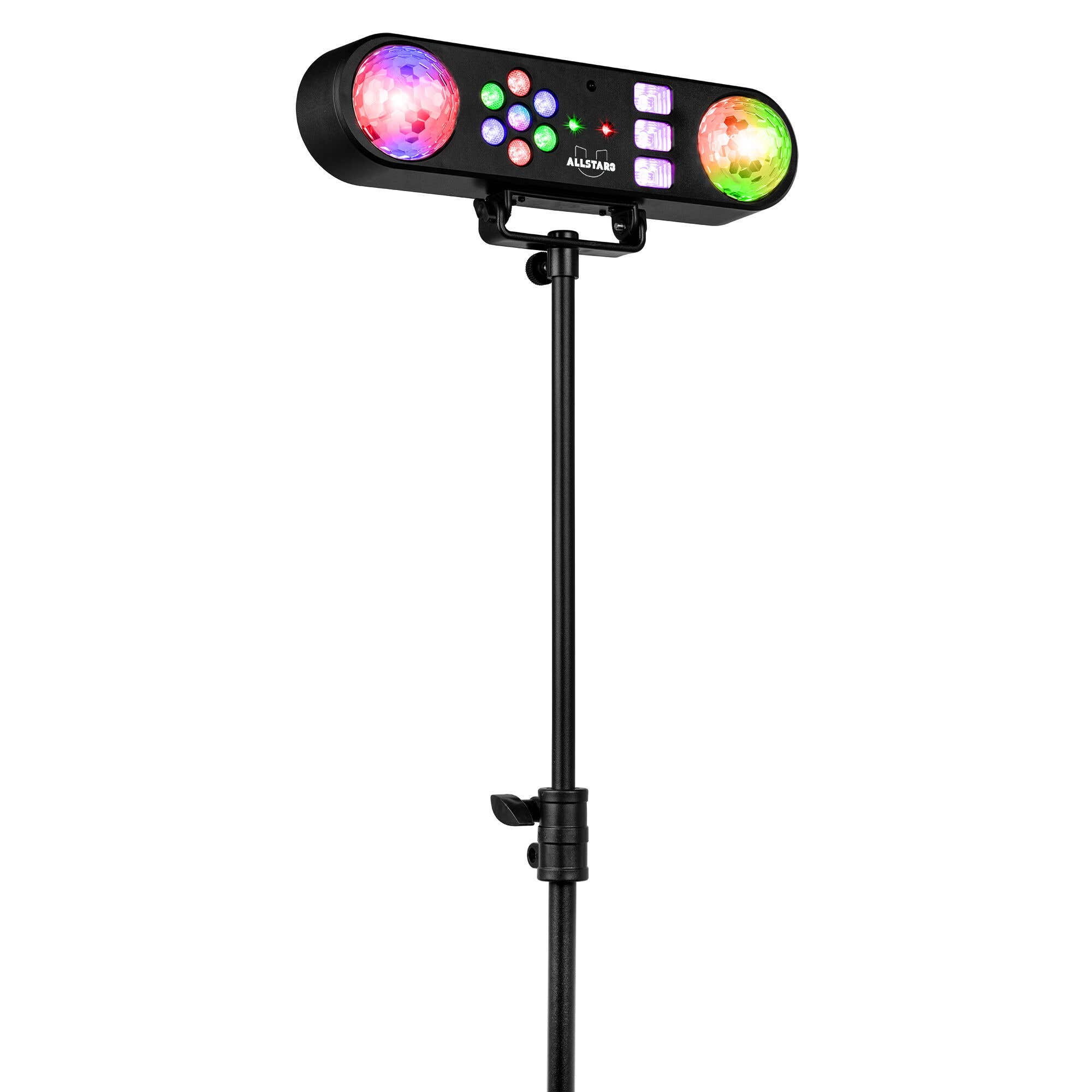 Fuzzix AllStar3 LED Discolicht auf Stativ – RGB PAR Spot – Jelly Balls – Pattern Effekt – Stroboskop
