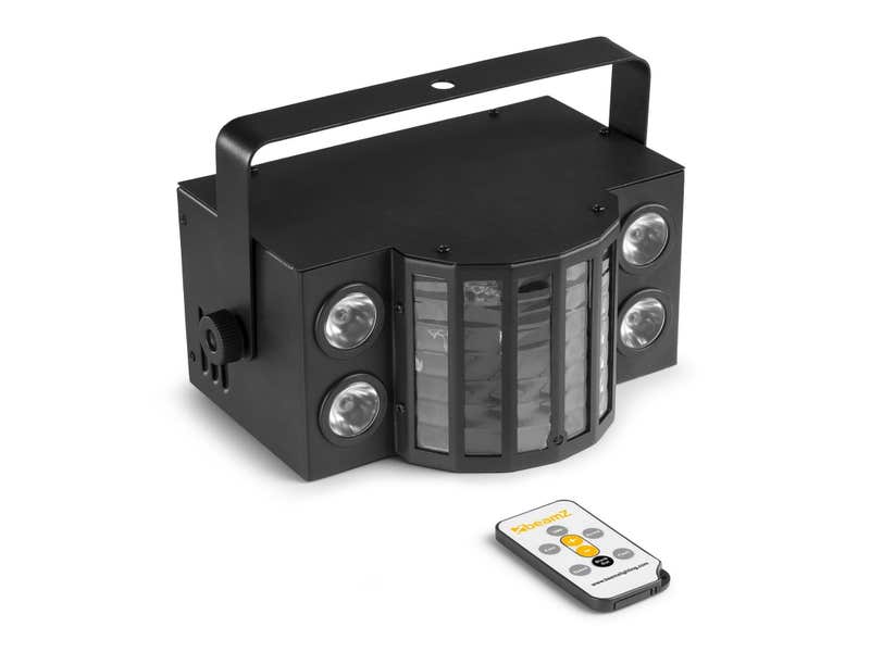 BeamZ StrobeDerby LED-Disco-Licht, Musikgesteuert mit Stroboskop und Fernbedienung