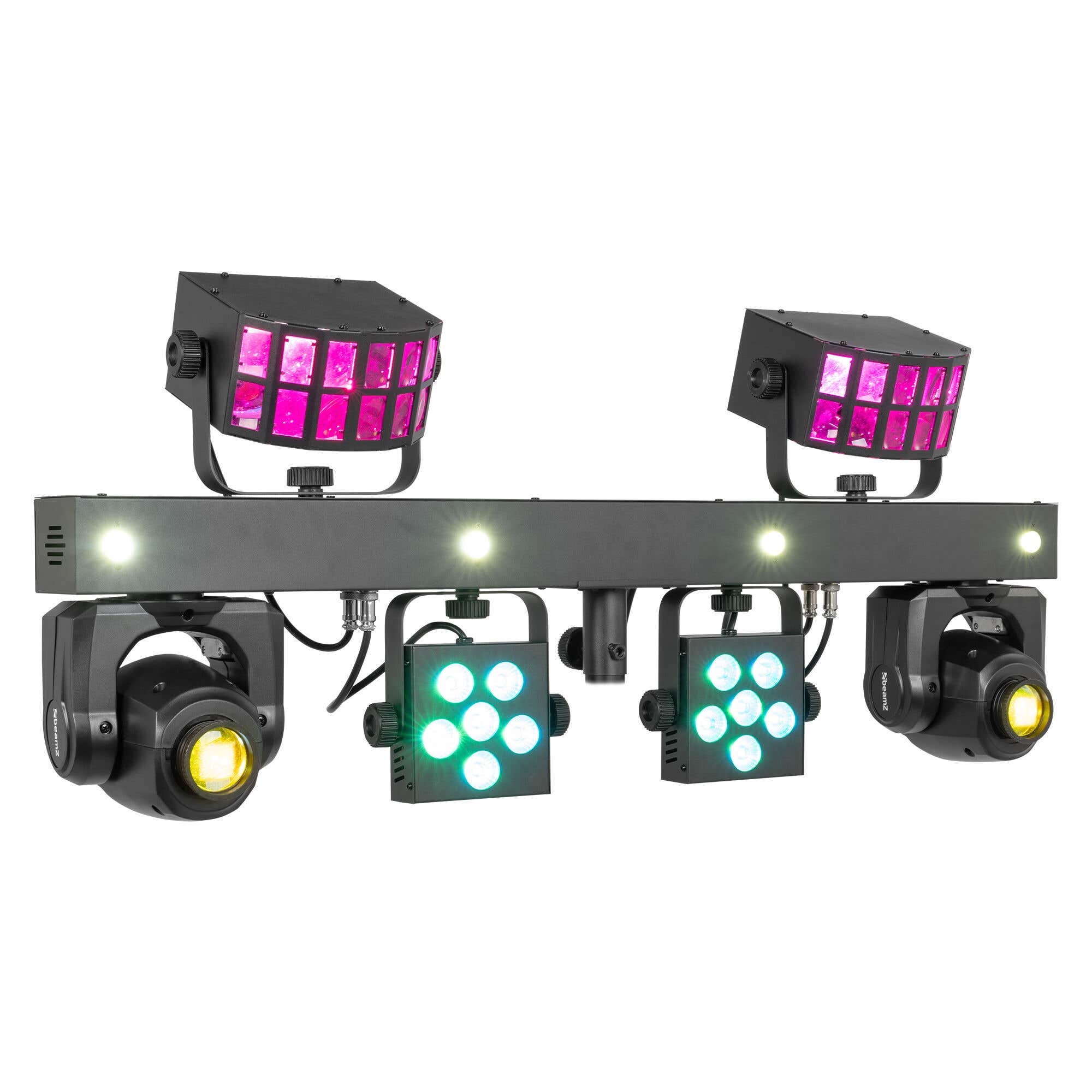BeamZ ShowBar GO Glow All in One Lichteffekt - Moving Head Bar - Derby-, PAR- & Strobe-Effekte