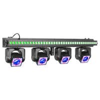 BeamZ ShowBar GO Vibe – Moving Head Bar mit 4 Moving Heads, LED Bar & Ringen – RGBW