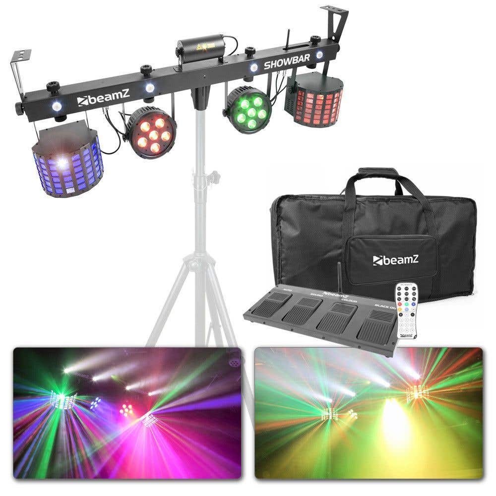BeamZ Showbar All-in-One-Lichtset mit kabelloser Fußsteuerung