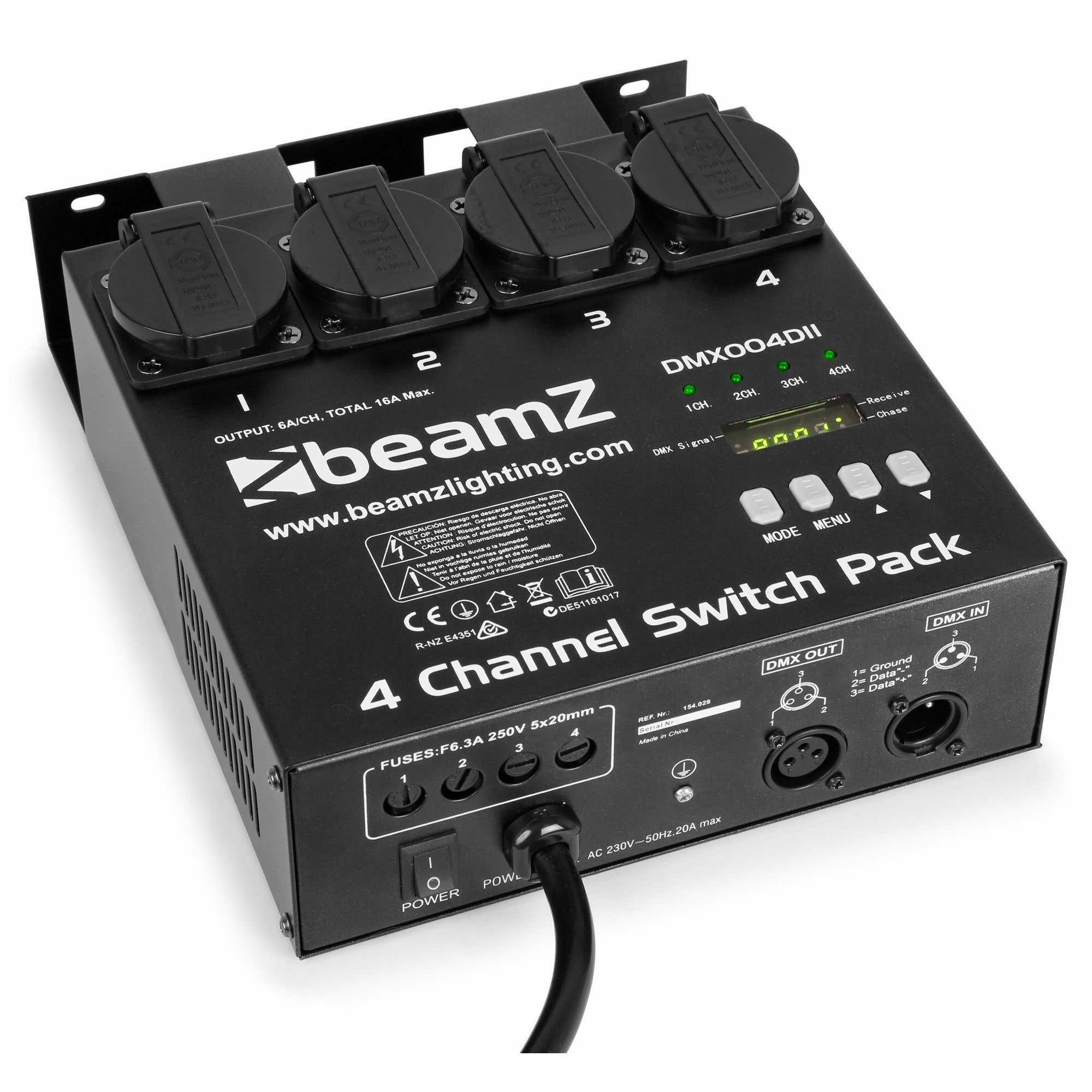 BeamZ DMX004DII DMX Controller 4 Kanäle switchpack