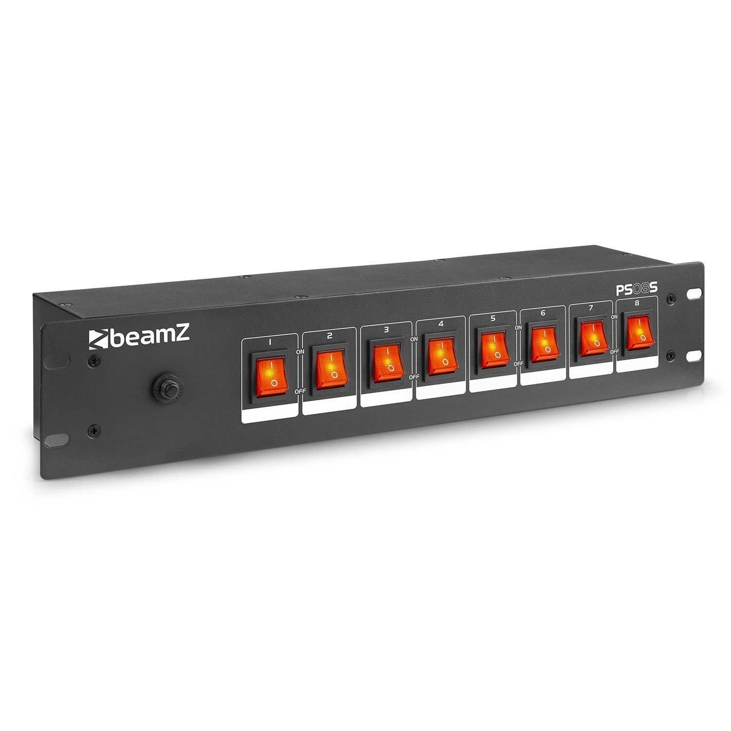 BeamZ PS08S DJ-Schalter - 8-Kanal-Schalttafel - Schuko