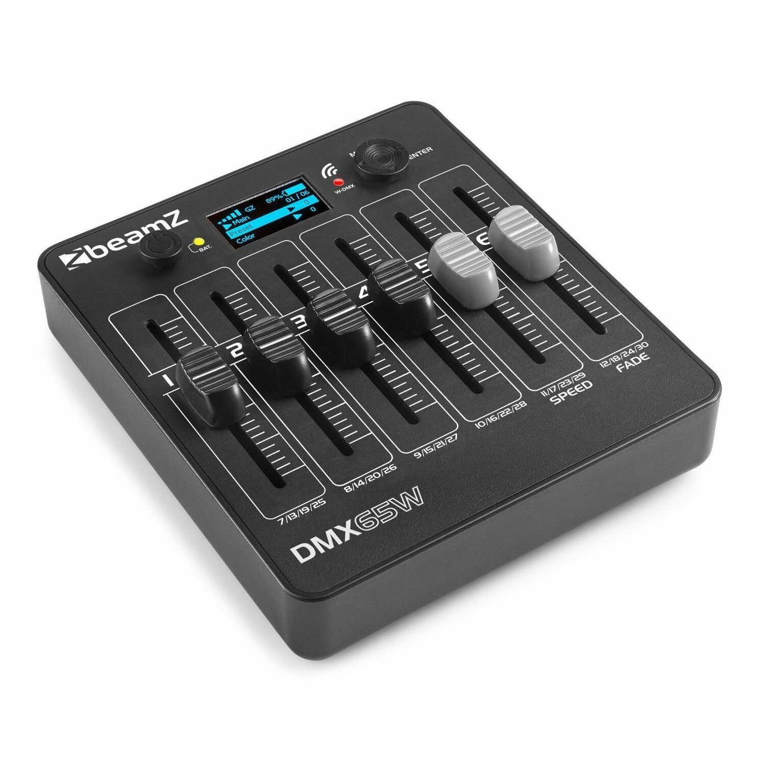 B-Ware - BeamZ DMX65W Akkubetriebener 30-Kanal-Funk-DMX-Controller