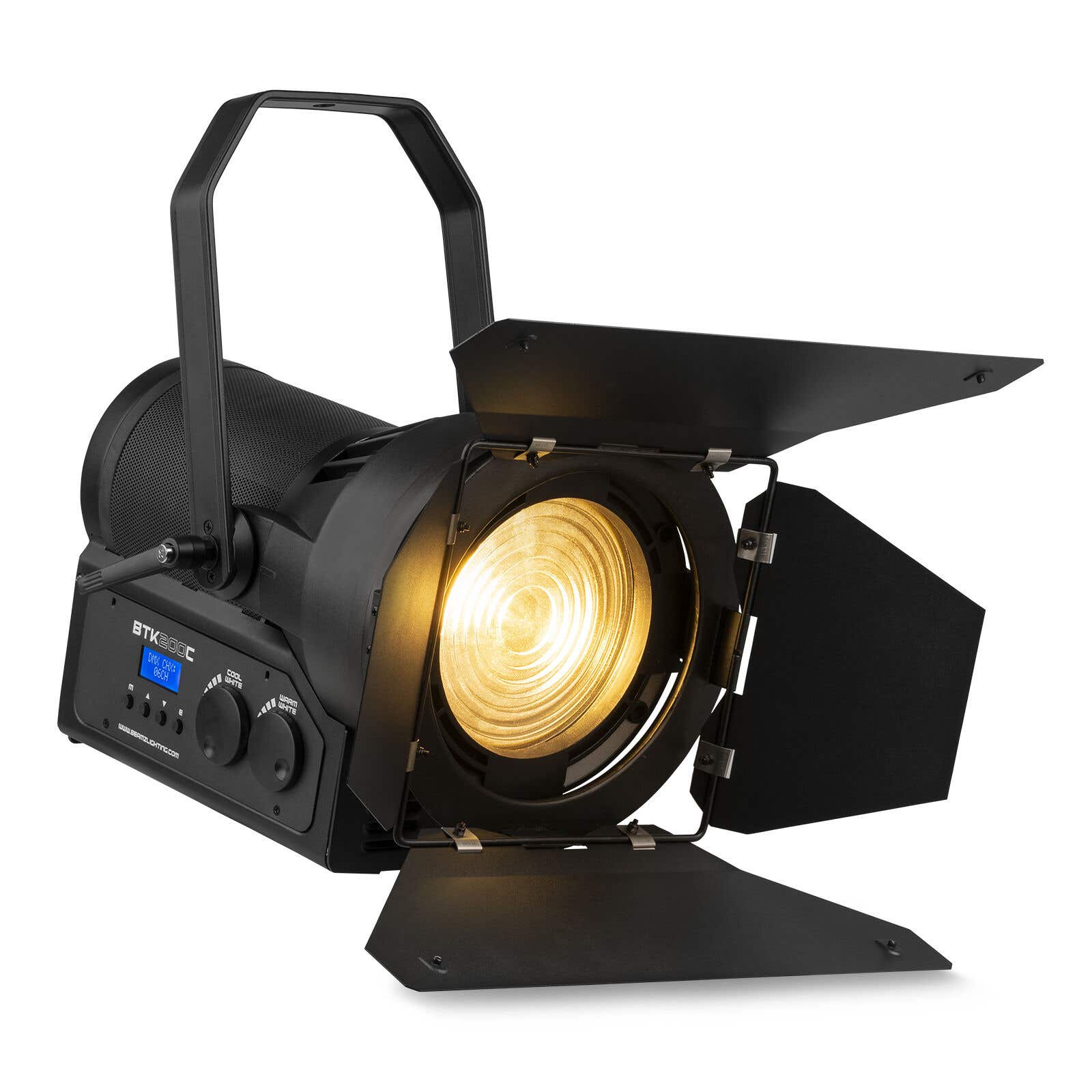B-Ware - BeamZ BTK200C Fresnel Scheinwerfer mit manuellem Zoom - CW/WW - 200W - 2800-6000K - Schwarz