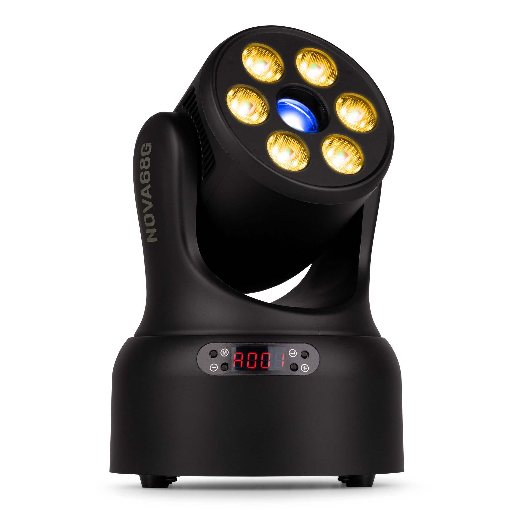 B-Ware - BeamZ NOVA68G-BK Wash Moving Head mit Gobos - 6x 8W LEDs + 30W zentrale LED - RGBW - Schwarz