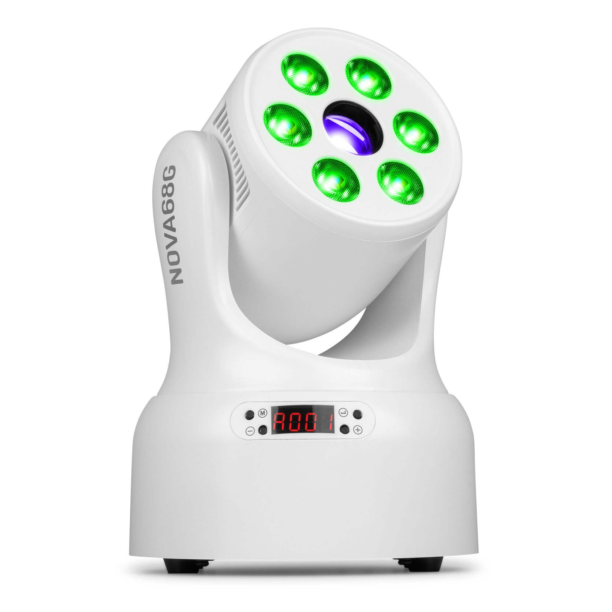 BeamZ NOVA68G-WH Wash Moving Head mit Gobos - 6x 8W LEDs + 30W zentrale LED - RGBW - Weiß