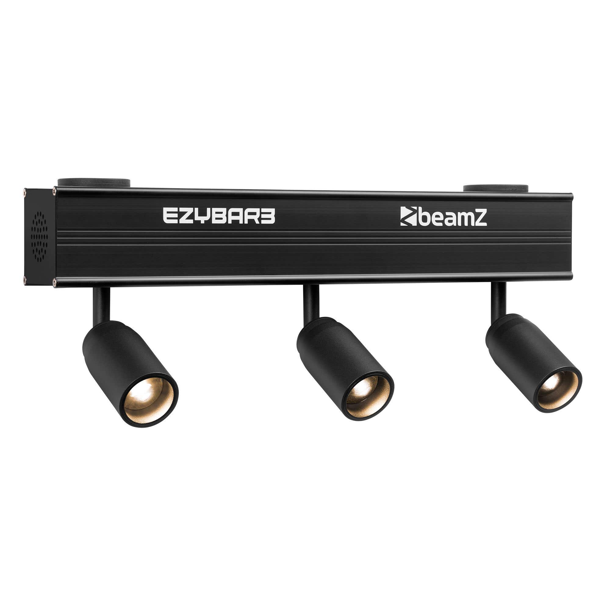 BeamZ EZYBar3 LED Bar – Akku LED Bar mit 3 drehbaren 10W Spots – Manueller Zoom – CW/WW
