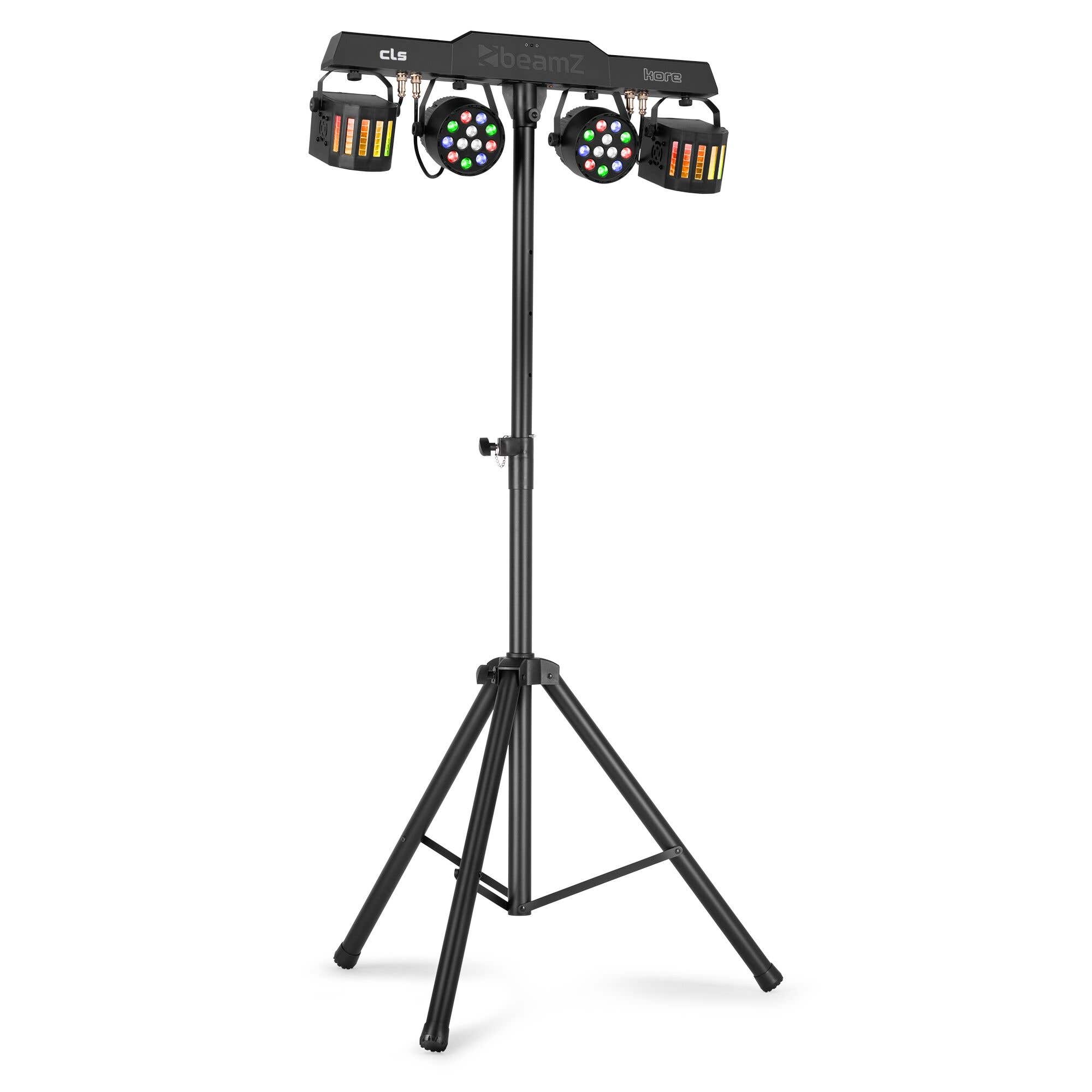 BeamZ CLS Kore Party Bar - All-in-One Lichtset mit 2x RGBW LED Par, 2x Derby & Stativ