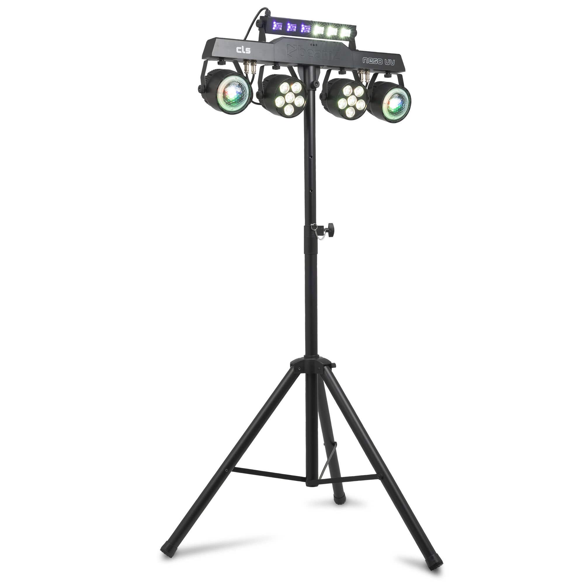 BeamZ CLS NesoUV Party Bar – All-in-One Set mit LED Pars, Jelly Moon, UV/Stroboskop – RGBW