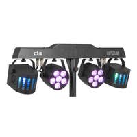 BeamZ CLS Orcus Party Bar – All in One Partyset mit 2x RGBW LED Par + 2x Derby – Inkl. Stativ