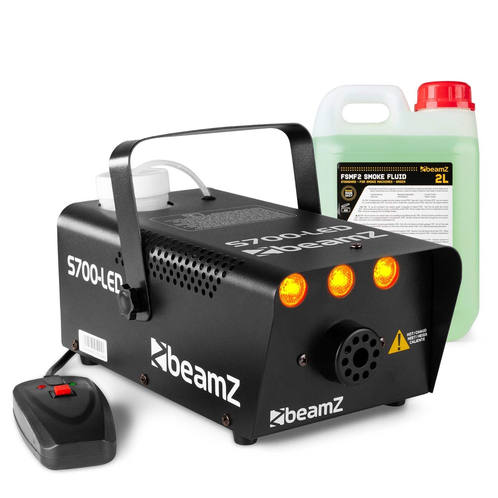 BeamZ S700-LED Nebelmaschine mit Flammeneffekt & 2L Nebelfluid – 700W