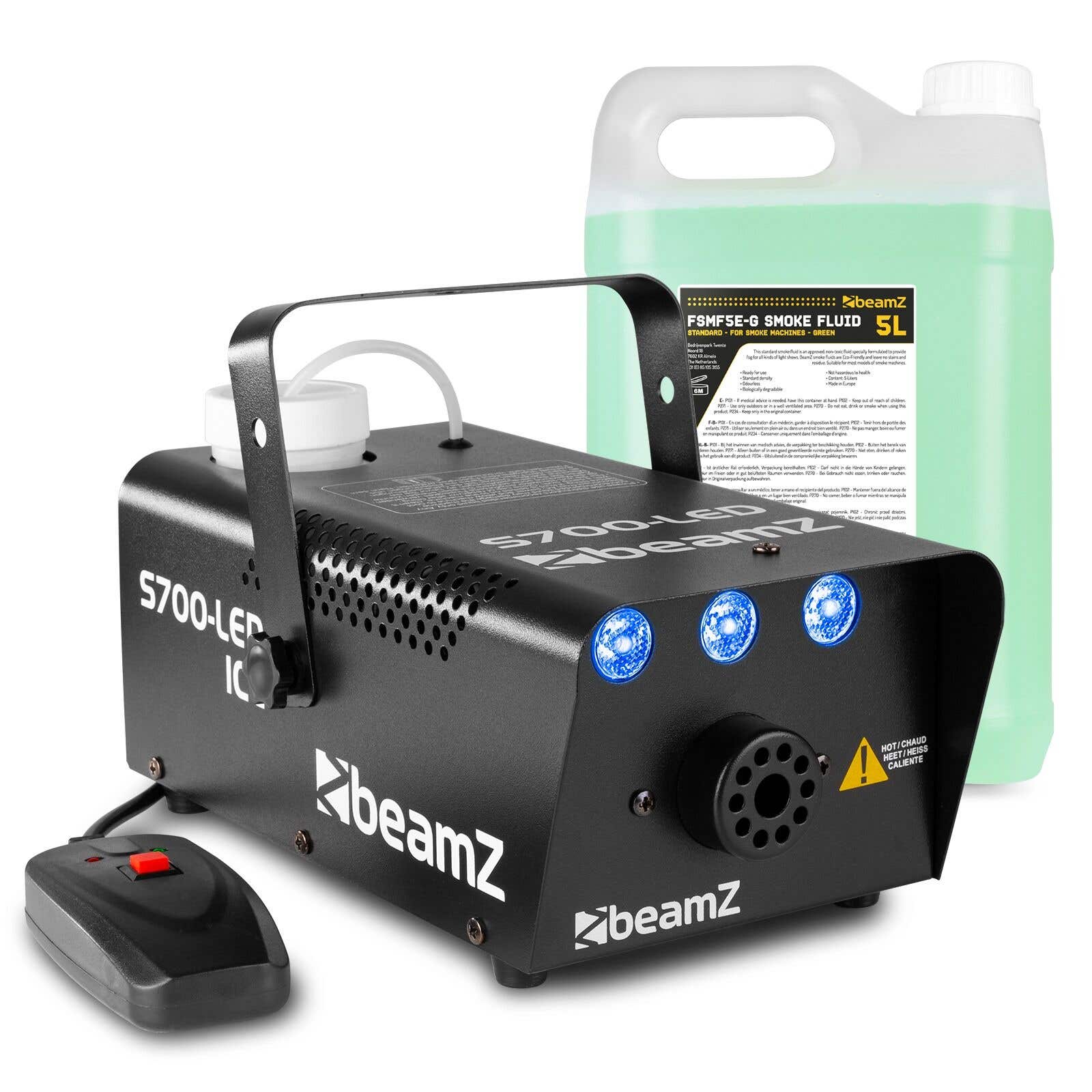 BeamZ S700LED Nebelmaschine mit Eis-Effekt – Inkl. 5L Nebelfluid – 700W