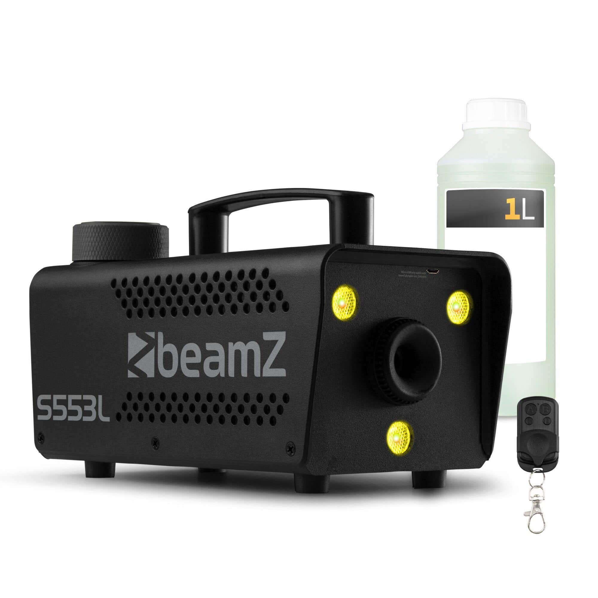BeamZ S553L Nebelmaschine mit LEDs – 1L Nebelfluid – 3 RGB LEDs – 550W