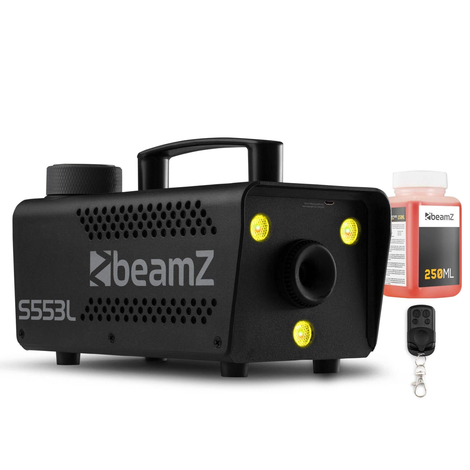 BeamZ S553L Nebelmaschine mit LEDs – 250ml Nebelfluid – 3 RGB LEDs – 550W