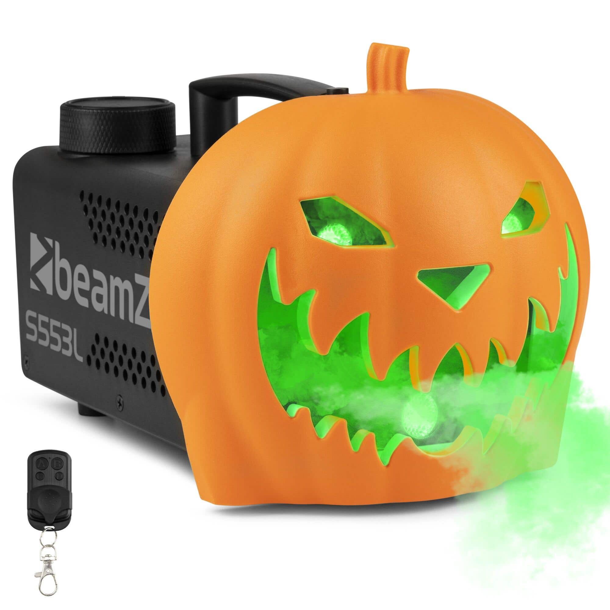 B-Ware - BeamZ Halloween Nebelmaschine - Kürbiskopf mit LED-Lichteffekten - Für Halloween Partys