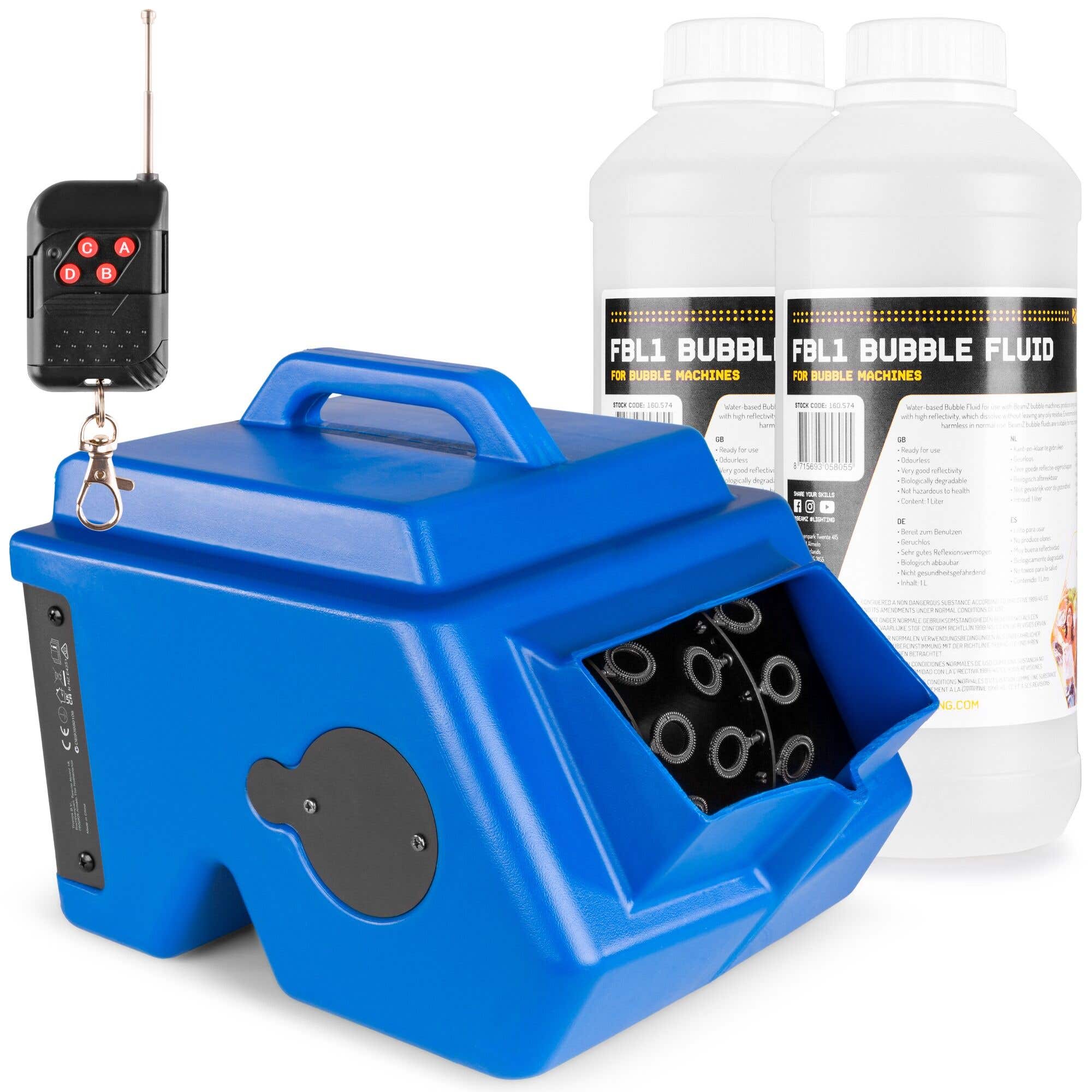 BeamZ B1500 Seifenblasenmaschine mit 2 Liter Flüssigkeit – Inkl. Fernbedienung